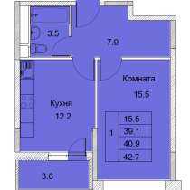 1-к квартира, улица Советская, дом 6, площадь 40,9, этаж 10, в Королёве
