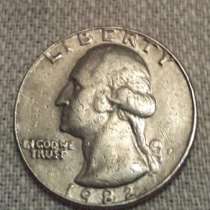 Quarter dollar 1982г перевертыш, в Москве