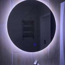 Зеркало круглое с подсветкой 80см. диаметр. Парящие зеркала, в Георгиевске