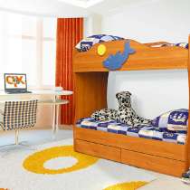 Детская двухярусная кровать Вишня оксфорд, в Кемерове