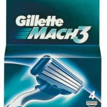 Сменные кассеты Gillette Mach 3. Уп.4 шт, в Хабаровске