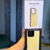 Новый лимонный кожаный чехол на айфон 16 pro max, в Набережных Челнах