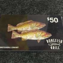 США Подарочная карта на 15$ ресторана " BONEFISH GRILL ", в Москве