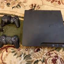 Sony ps3 slim 150gb + 2 джойстика, в Москве