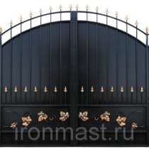 Ворота с коваными элементами, в Барнауле
