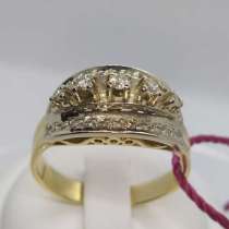 Золотое кольцо с бриллиантами 750 пробы, в Саках