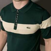 Мужская футболка-поло Lacoste зелёная, в Краснодаре