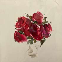 Картина маслом Букет мастихином, в Москве