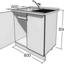 Шкаф под мойку ШНМ-80 ольха, в Кемерове