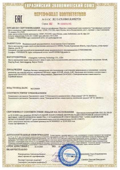 Озонатор + ионизатор АЛТАЙ для воды и воздуха с доставкой в Москве фото 5