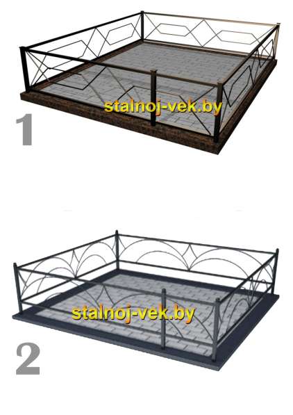 Ограды ритуальные, сварные, кованные в фото 14