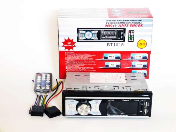 Автомагнитола Pioneer BT1015 ISO - MP3, FM, 2xUSB, SD, AUX в 