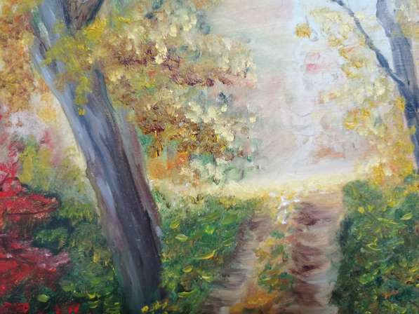 Картина в рамке маслом пейзаж Осень в Барнауле фото 5