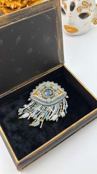 Брошь &laquo;Глаз аквамарина&raquo; в Анапе фото 5
