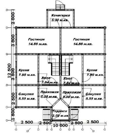 дом из бруса на две семьи в Москве фото 8