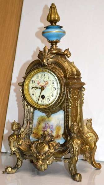 Каминные антикварные маятниковые часы 19 век