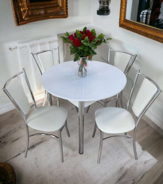 Стол для кухни с 4-мя стульями 10011 в Москве фото 4