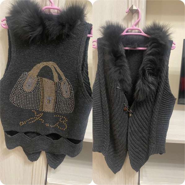 Вязанная жилетка