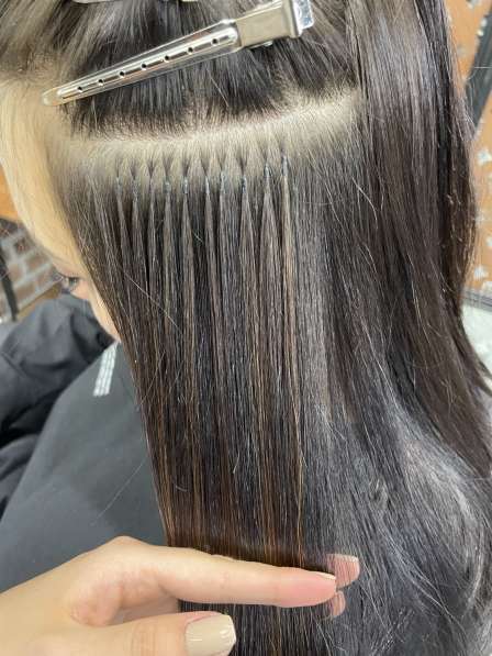 Капсульное наращивание волос, голливудское наращивание волос в фото 11