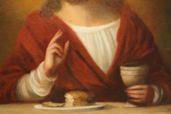 Икона «Преломление хлебов». Х.м. Россия, конец XVIII века в Санкт-Петербурге фото 7