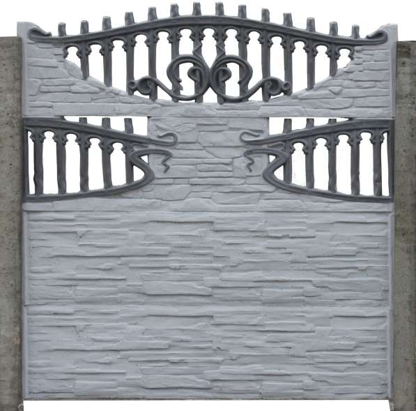 Забор декоративный железобетонный в фото 9