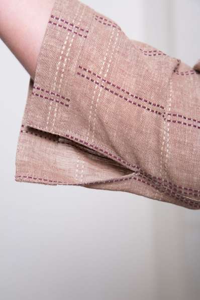 Туника женская 100% лен вышивка стежок марки LOOK в Владивостоке фото 4