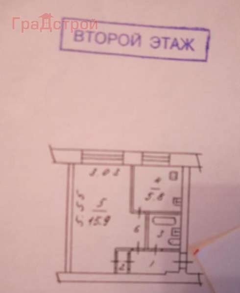 Продам однокомнатную квартиру в Вологда.Жилая площадь 30 кв.м.Этаж 2.Дом кирпичный. в Вологде фото 4