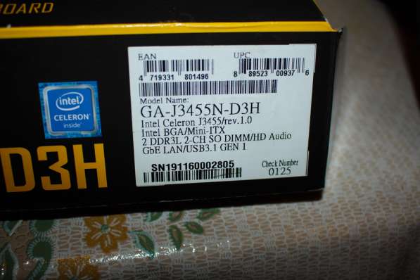 Материнская плата GIGABYTE GA-J3455N-D3H + 4гб DDR3L 1600 в Раменское фото 4