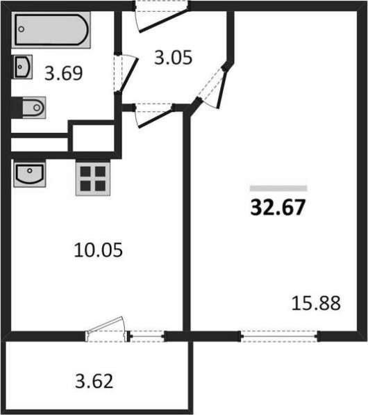 Продам однокомнатную квартиру в Волгоград.Жилая площадь 32,67 кв.м.Этаж 7. в Волгограде фото 3