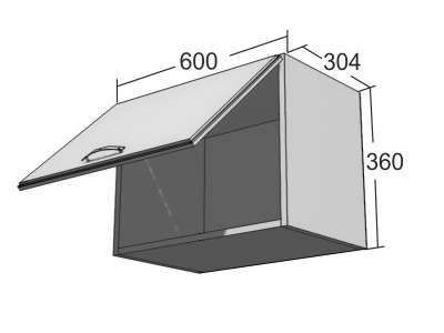 Шкаф над вытяжкой ШВВ-60 Ольха ЕвроМебель в Кемерове
