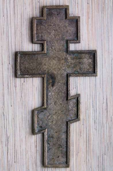 Старообрядческий киотный крест с эмалями. Русский Север, 18в в Санкт-Петербурге фото 15