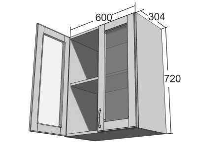 Навесной шкаф ШВст-60 Орех в Новосибирске