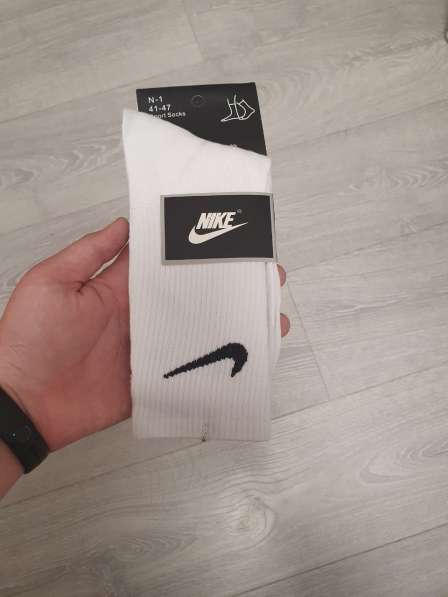 Белые высокие носки Nike в Чебоксарах фото 8