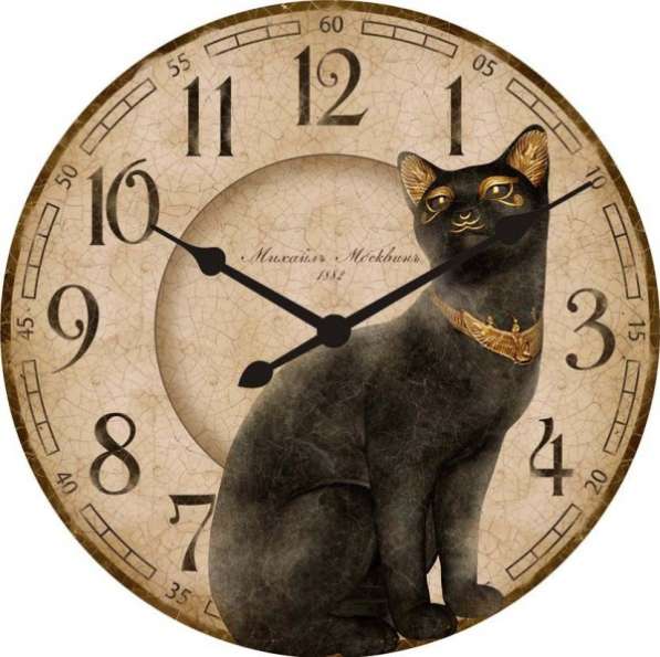 Часы с кошкой Хаттор
