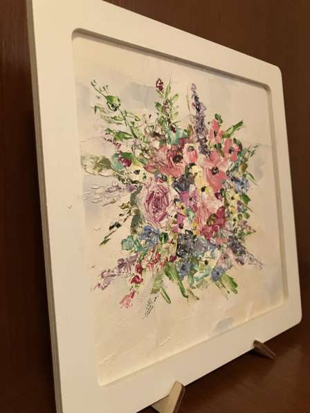 Картина маслом Цветы в Москве фото 3