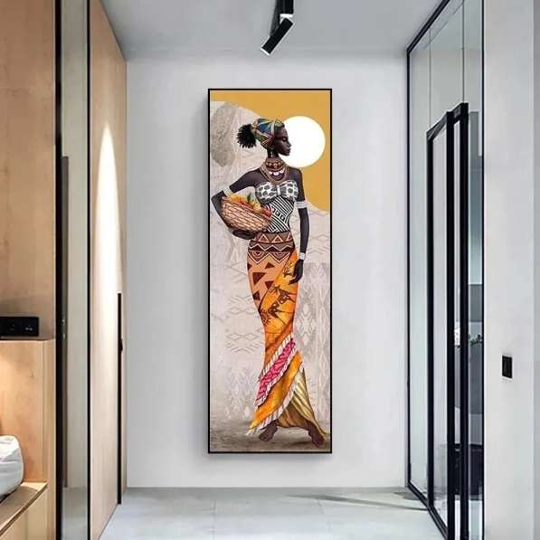 Oil paintings of African American art Deco figures в фото 3