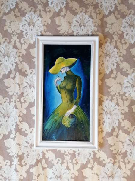 Картина Гортензия (Дама в шляпе) интерьерная живопись, масло в Москве фото 3