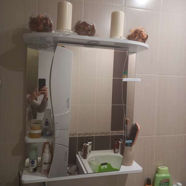 Шкаф зеркальный с подсветкой для ванной