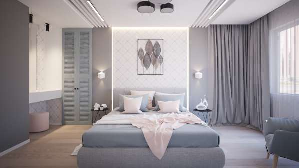 Реечные композиции в интерьере современного стиля в фото 16