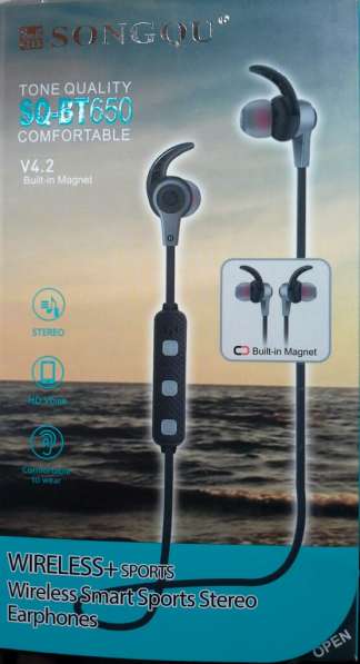 Вакуумная bluetooth-гарнитура. Басит на малой громкости! в Волгодонске