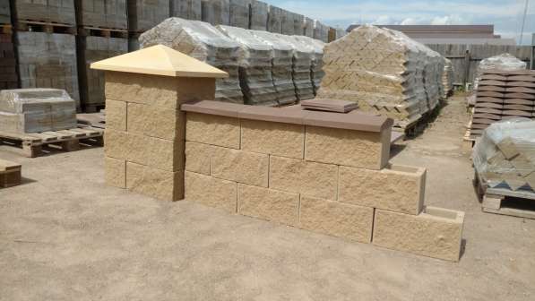 Блоки рваный камень для забора в Москве фото 3