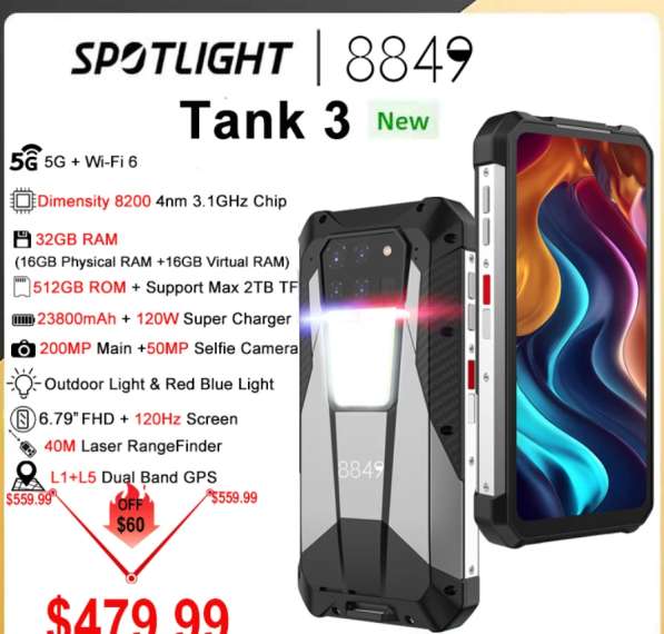 Защищённый смартфон Unihertz 8849 Tank 3 в Владивостоке фото 21