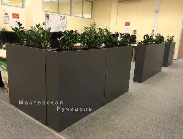 Декоративное кашпо для растений, фитодизайн помещений в Москве
