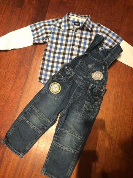 Детские джинсы OshCosh и рубашка Carter’s. Все на 2 года