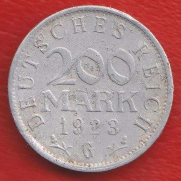Германия 200 марок 1923 г. G Карлсруэ