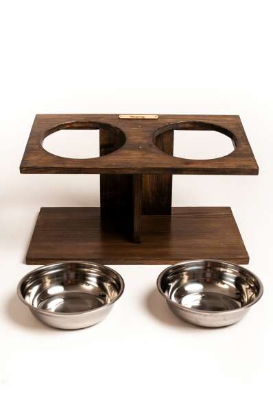 Подставка с 2 мисками 23 см, 1700 мл