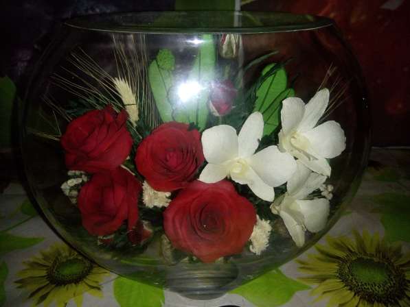Цветы в вакууме -Живые цветы в стекле. Оригинальные подарки в фото 3