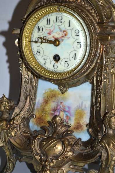 Каминные антикварные маятниковые часы 19 век в Щелково фото 5