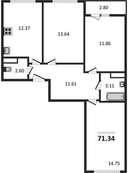 Продам трехкомнатную квартиру в Волгоград.Жилая площадь 71,34 кв.м.Этаж 1.Дом монолитный. в Волгограде