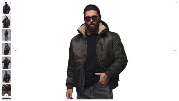 Куртка зимняя мужская пилот (бомбер) в Петрозаводске фото 8